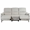 Three-seater electric recliner Olleo, light gray, H101x200x103-158cm, seat height 54cm
