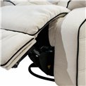 Electric recliner/rocking chair Hohenberg, beige, swivel 210, H84-106x96x105-170cm