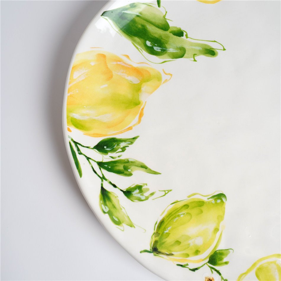 Serving platter Lemony, oval, ceramic, 38.5x33cm H2.5cm