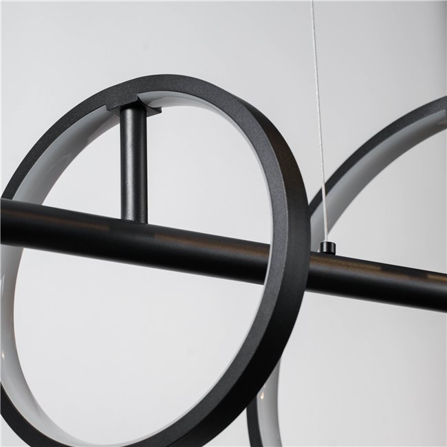 Потолочный светильник Mo 3P, черный, H36-130x79x30cm, LED 42W, 3000K, 2310lm