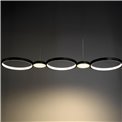 Pendant lamp Mogliano, black, H8-115x95x25cm, LED 42W, 3000K, 2310lm