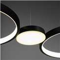 Pendant lamp Mogliano, black, H8-115x95x25cm, LED 42W, 3000K, 2310lm