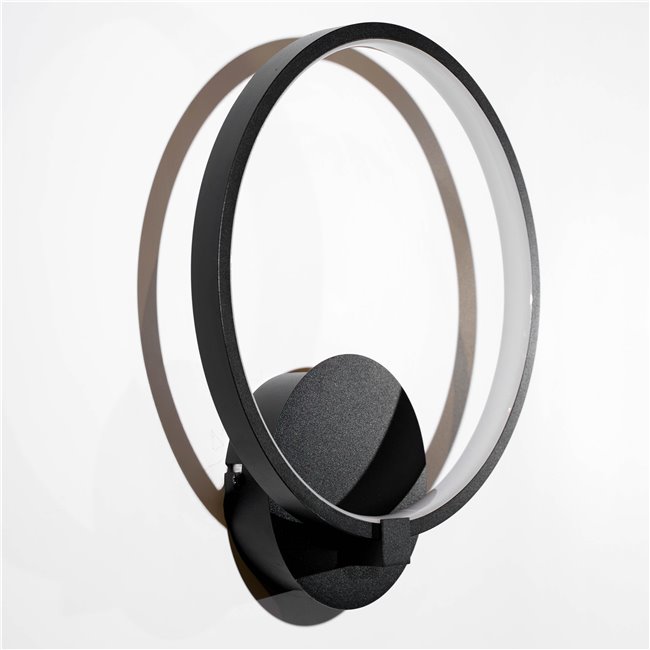 Wall  lamp Mo BL, black, H33x28x7cm, LED 12W, 3000K, 660lm