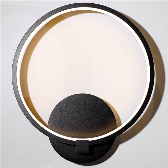 Wall  lamp Mo BL, black, H33x28x7cm, LED 12W, 3000K, 660lm