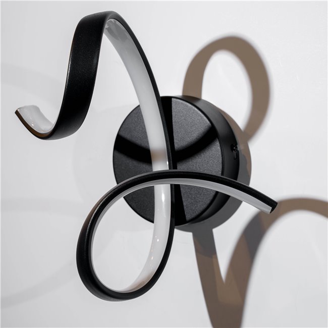 Wall lamp Moden BK, black, H24x23x18.5cm, LED 10W, 3000K, 550lm