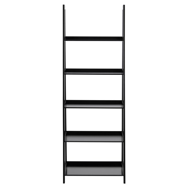 Bookcase Wally, MDF, black, H180x63x40cm