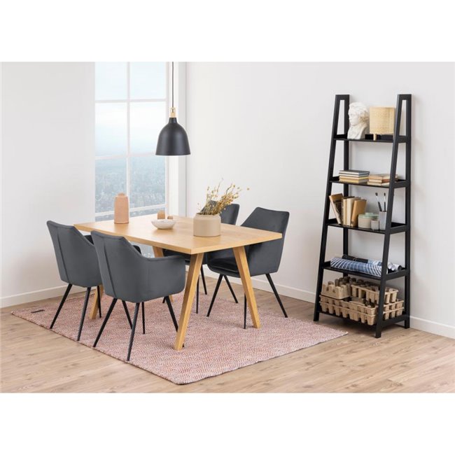 Bookcase Wally, MDF, black, H180x63x40cm