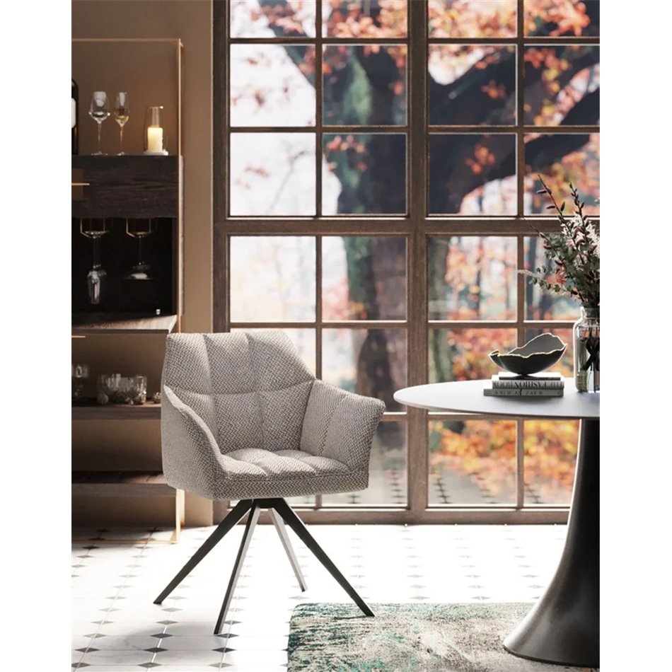 Обеденный стул Thinktank, вращающееся на 360, серый цвет, H85x65x42cm, высота сиденья 48cm