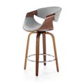Bar stool Heija, H123, grey, H91x55x51, seat height 63cm