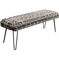 Bench Weave, grey, H45x128x50cm