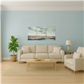 Картина на холсте Landscape wiht blue sky, набор из 3 шт., 144x72cm