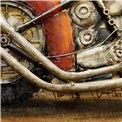 Wall decor Red motocycle, metal, 140x70cm