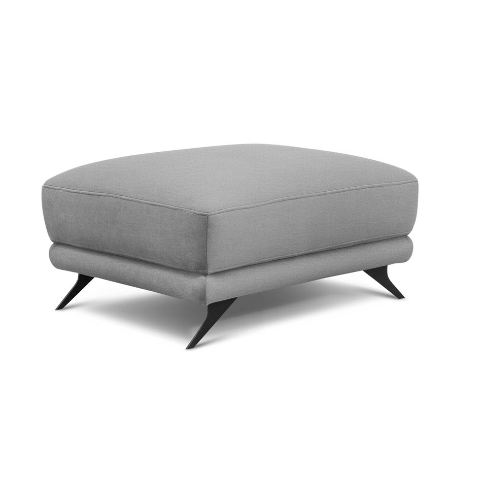 Pouf Elmego Nube 3, velvet, grey, H42x68x82cm