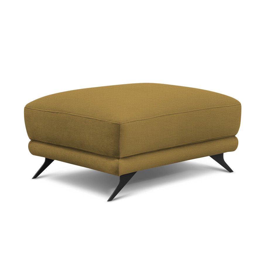 Pouf Elmego Nube 45, velvet, yellow, H42x68x82cm