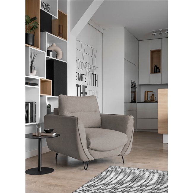 Armchair Elsilva Poco 7, grey, H82x95x93cm