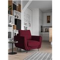 Armchair Elsilva Velvetmat 25, velvet, dark purple, H82x95x93cm