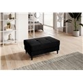 Пуф с ящиком для хранения Elbellis, Loco 10, бархат, черный, H42x62x97см