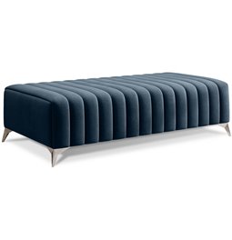Bench Elaurence Nube 40, velvet, blue, H36xx132cm