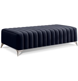 Bench Elaurence Monolith 79, velvet, dark blue, H36xx132cm