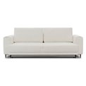 Sofa bed Edalia Royal 01, bouclé, white, H90x95x260cm