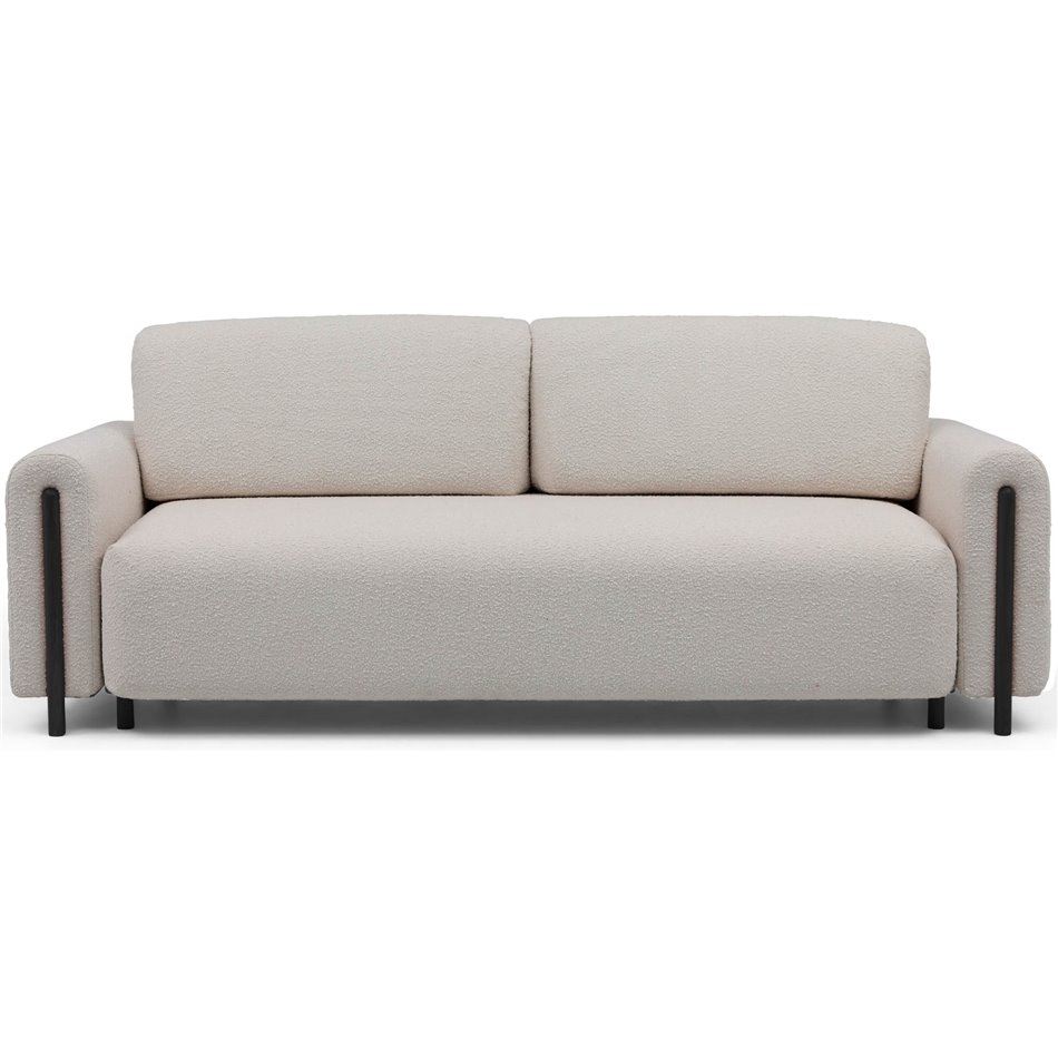 Sofa bed Elcadova Black, sleeping function, Jaffray 03, grey, H97x97x244cm