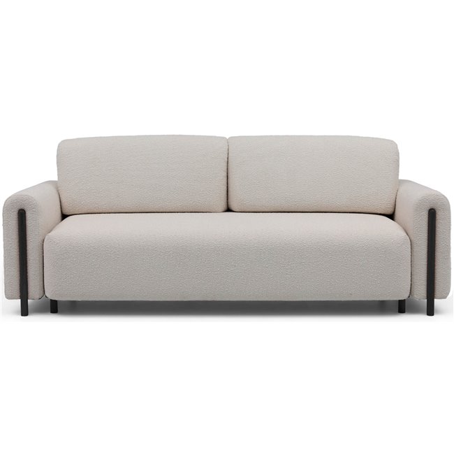 Sofa bed Elcadova Black, sleeping function, Jaffray 03, grey, H97x97x244cm