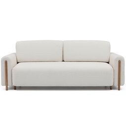 Диван-кровать Elcadova Oak, раздвижной, Jaffray 01, белый, H97x97x244см