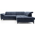 Corner sofa Elinferne R, sleeping function, Relax 40, velvet, dark blue, H107x210x297cm