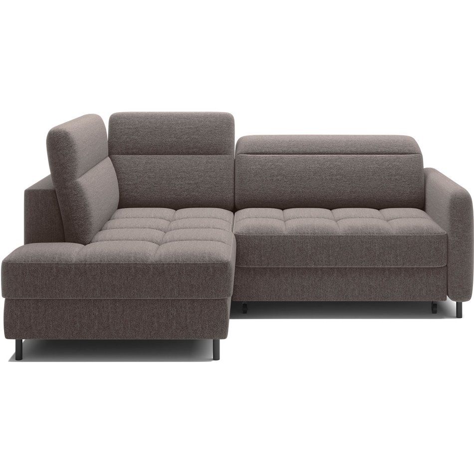 Corner sofa Elbare L, sleeping function, Aspen 20, brown, H100x160x208cm