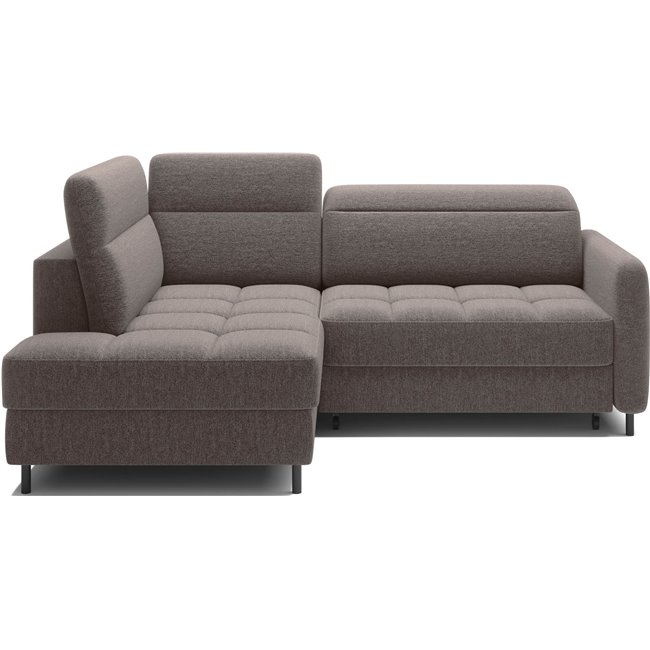 Corner sofa Elbare L, sleeping function, Aspen 20, brown, H100x160x208cm