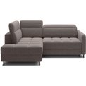 Corner sofa Elbare L, sleeping function, Aspen 20, brown, H100x160x208cm