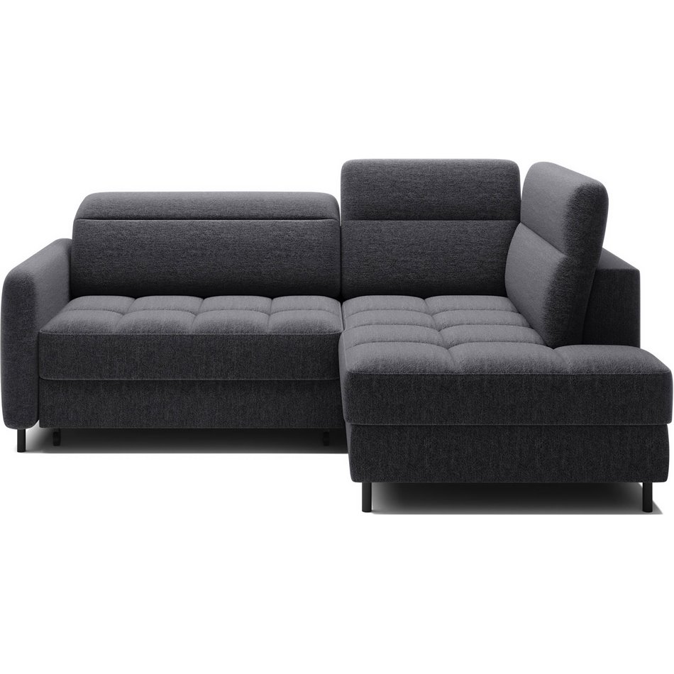 Corner sofa Elbare R, sleeping function, Aspen 05, dark grey, H100x160x208cm