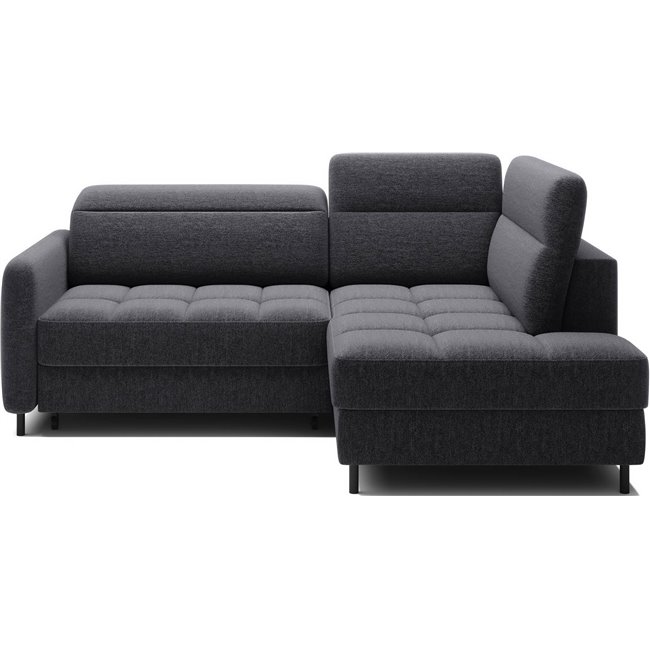 Corner sofa Elbare R, sleeping function, Aspen 05, dark grey, H100x160x208cm