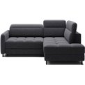 Corner sofa Elbare R, sleeping function, Aspen 05, dark grey, H100x160x208cm