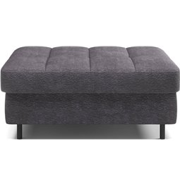 Bench with storage box Elgomsi Touch 05, textured velvet, dark grey, H45x72x104cm