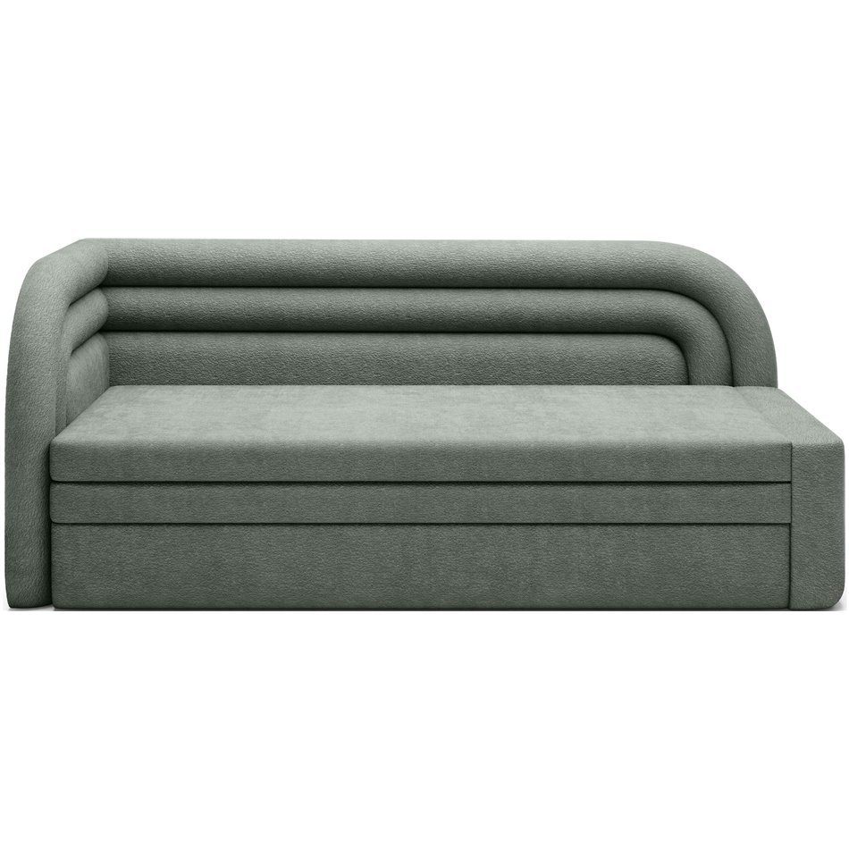 Sofa bed Elfabilo L, sleeping function, Touch 100, textured velvet, green, H80x86x223cm