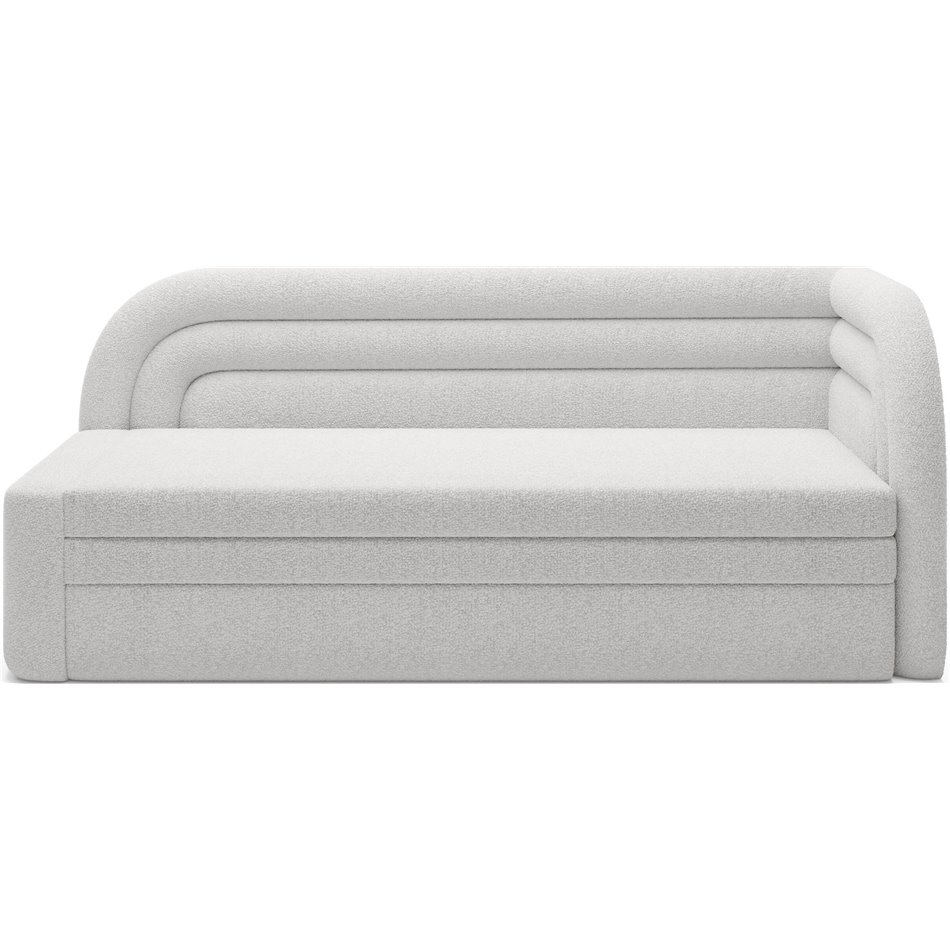 Sofa bed Elfabilo R, sleeping function, Royal 01, bouclé, white, H80x86x223cm