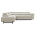 Corner sofa Elferucce L, sleeping function, Royal 18, bouclé, beige, H93x200x276cm
