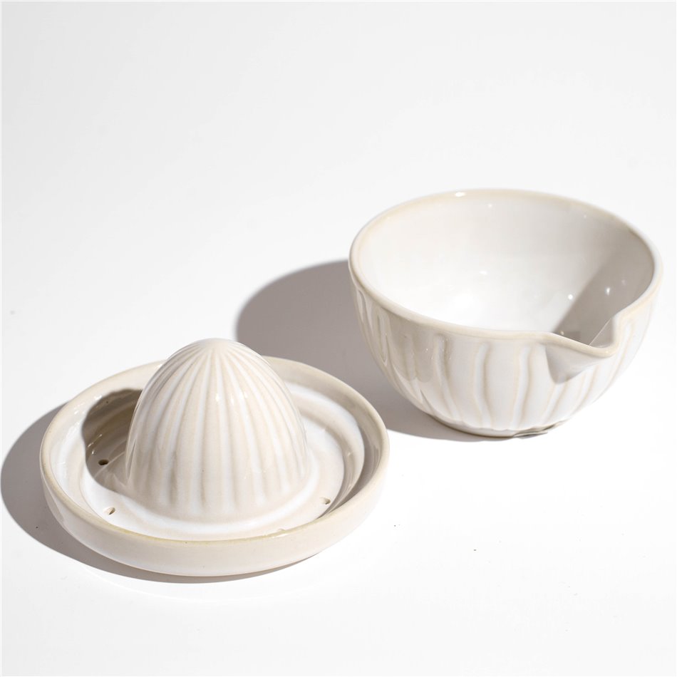 Lemon squeezer Evyna, beige, ceramic, 250ml, H10,5cm,D11.3cm