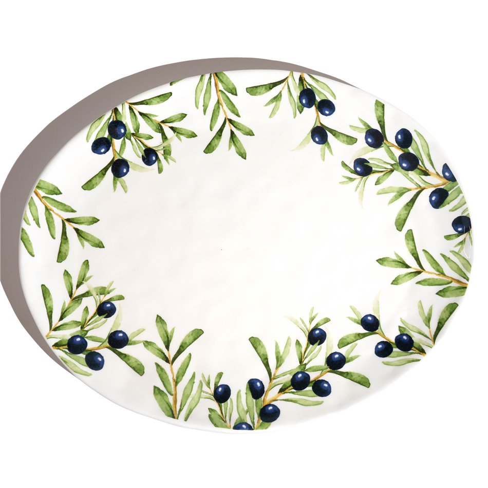 Сервировочная тарелка Olivia, овал, kерамика, 39x31cm H3cm
