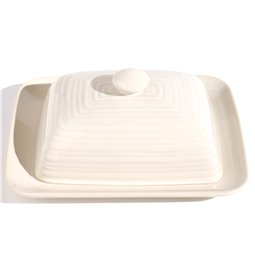 Butter dish Jonah, beige, ceramic, H7x20x17cm