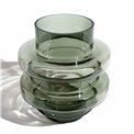 Vase Cytra, dark grey, glass, H24 cm, D22cm