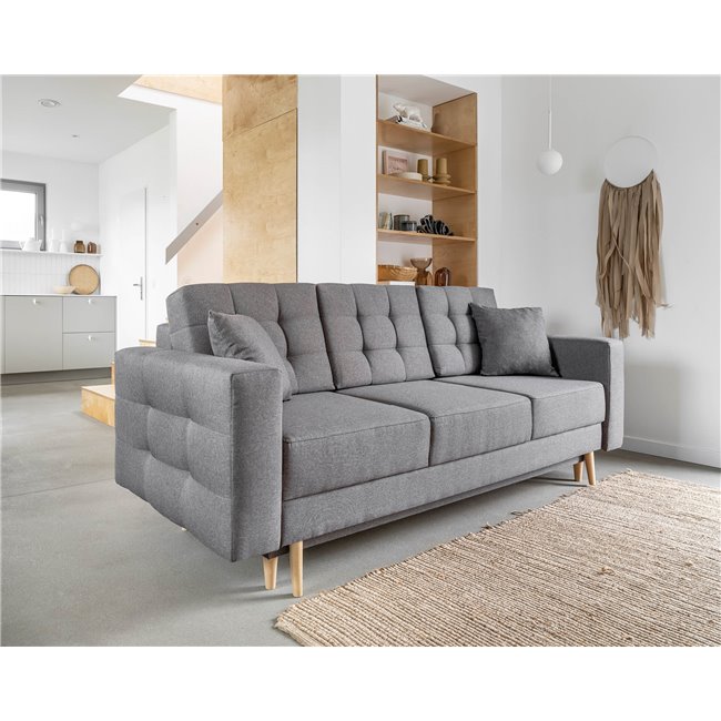 Sofa bed Elsgard Sawana 05, dark grey, H93x92x233cm