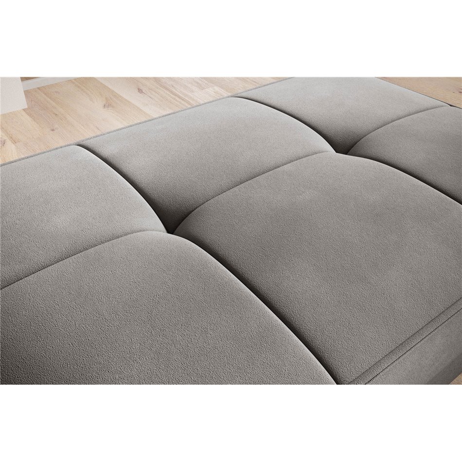 Пуф с ящиком для хранения Elbellis, Loco 4, бархат, серый, H42x62x97см