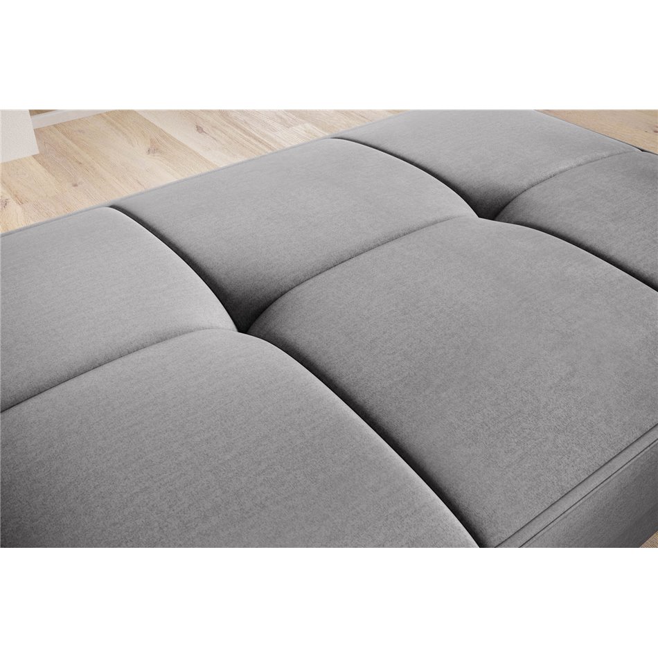 Пуф с ящиком для хранения Elbellis, Nube 4, бархат, серый, H42x62x97см