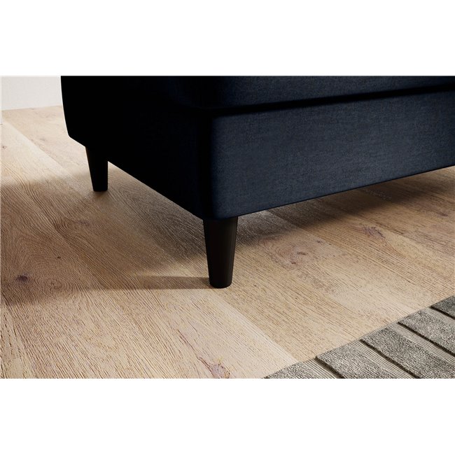 Пуф с ящиком для хранения Elbellis, Monolith 79, бархат, тёмный графит, H42x62x97см