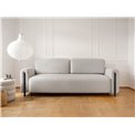 Sofa bed Elcadova Black, sleeping function, Jaffray 03, grey, H97x97x244cm