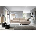 Corner sofa Elinferne R, sleeping function, Relax 20, velvet, beige, H107x210x297cm