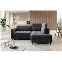 Corner sofa Elbare R, sleeping function, Aspen 05, dark grey, H100x160x208cm