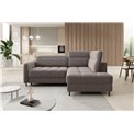 Corner sofa Elbare R, sleeping function, Aspen 20, brown, H100x160x208cm